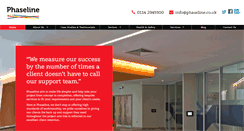Desktop Screenshot of phaseline.co.uk